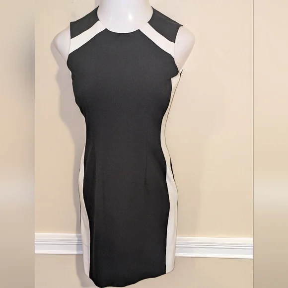 Calvin Klein Black and White Sleeveless Dress - Picture 6 of 10